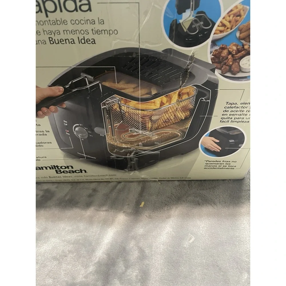 Hamilton Beach 35021 Deep Fryer With Cool Touch Black Pre owned‎